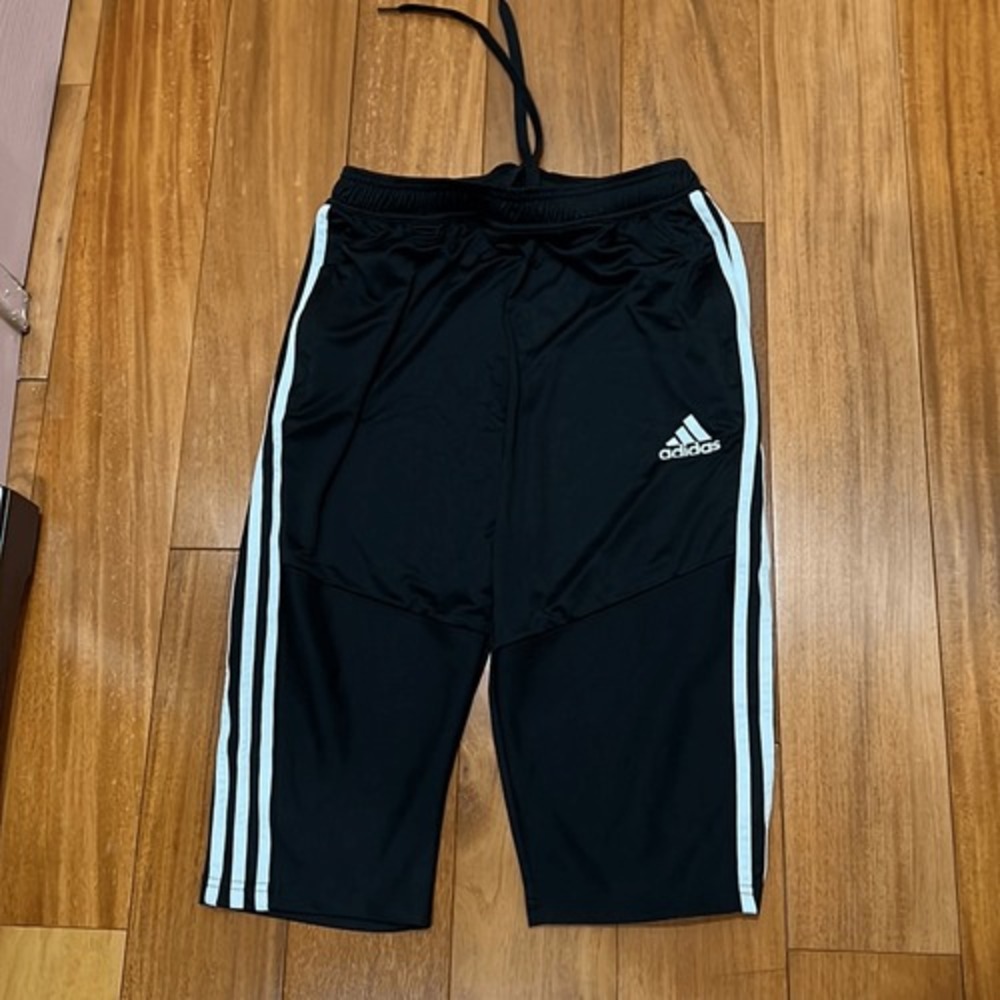 Adidas Climacool Training Pants Youth Black White 3/4 Length XL